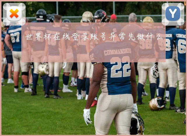 世界杯在线登录账号异常先做什么